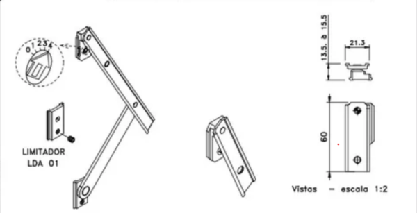 Articulação Para Maxim Ar 500mm Linha Suprema Fermax (Par) - Image 3