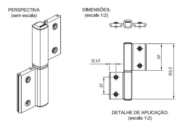 Dobradiça De Encaixe Linha Suprema Fermax - Image 3