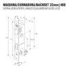 Fechadura Porta de Alumínio Serralheiro Pado Magnum 661 Maçaneta Perfil Estreito - Image 3