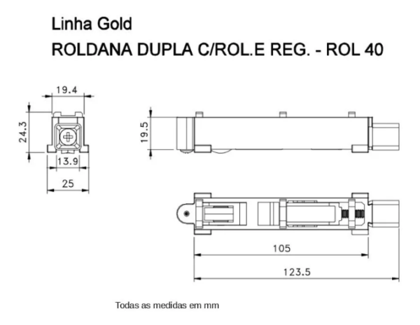 Roldana Dupla Linha Gold Fermax (Kit Com 02 Peças) - Image 2